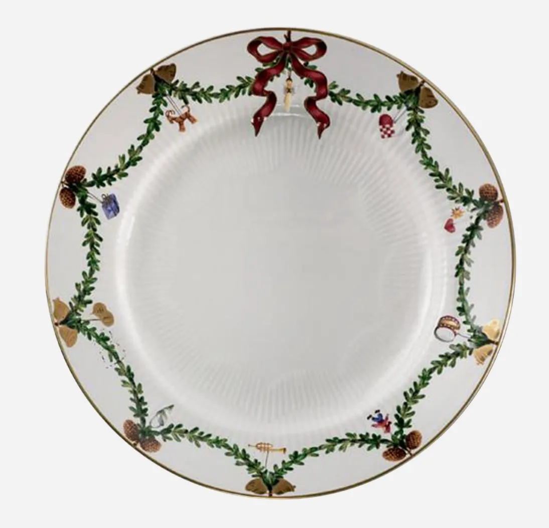 Smuk juletallerken fra Royal Copenhagen, som passer til det klassiske julebord.