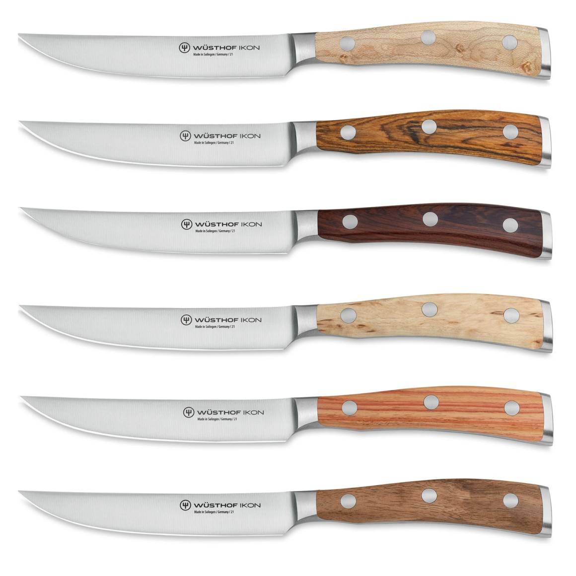 Bedste Premium Steakknive fra Wüsthof IKON serie - knivsæt med 6 knive
