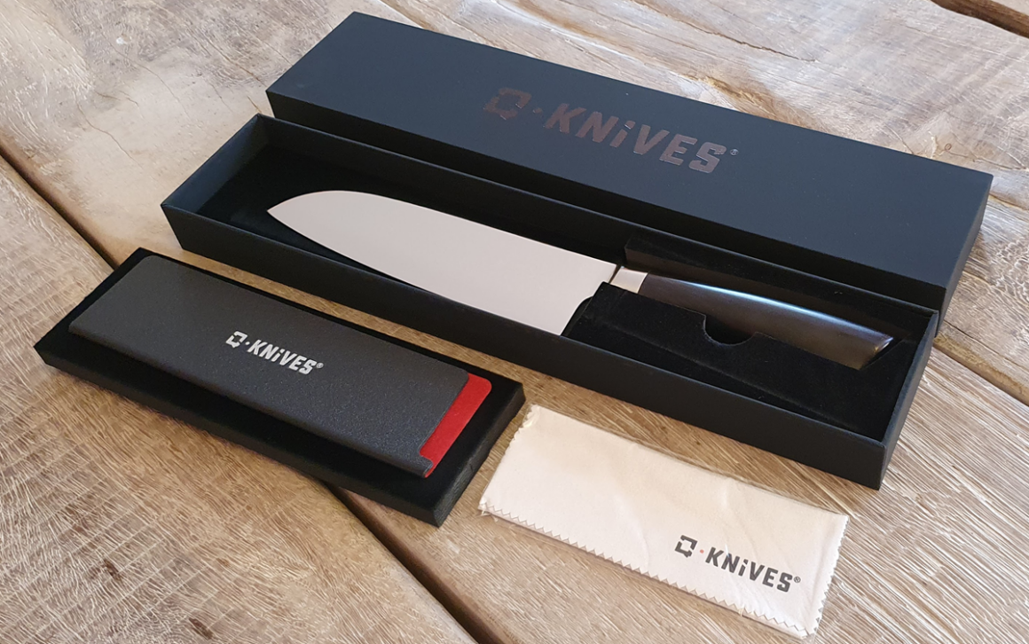 Udpakning af Santoku kniv fra Qookware
